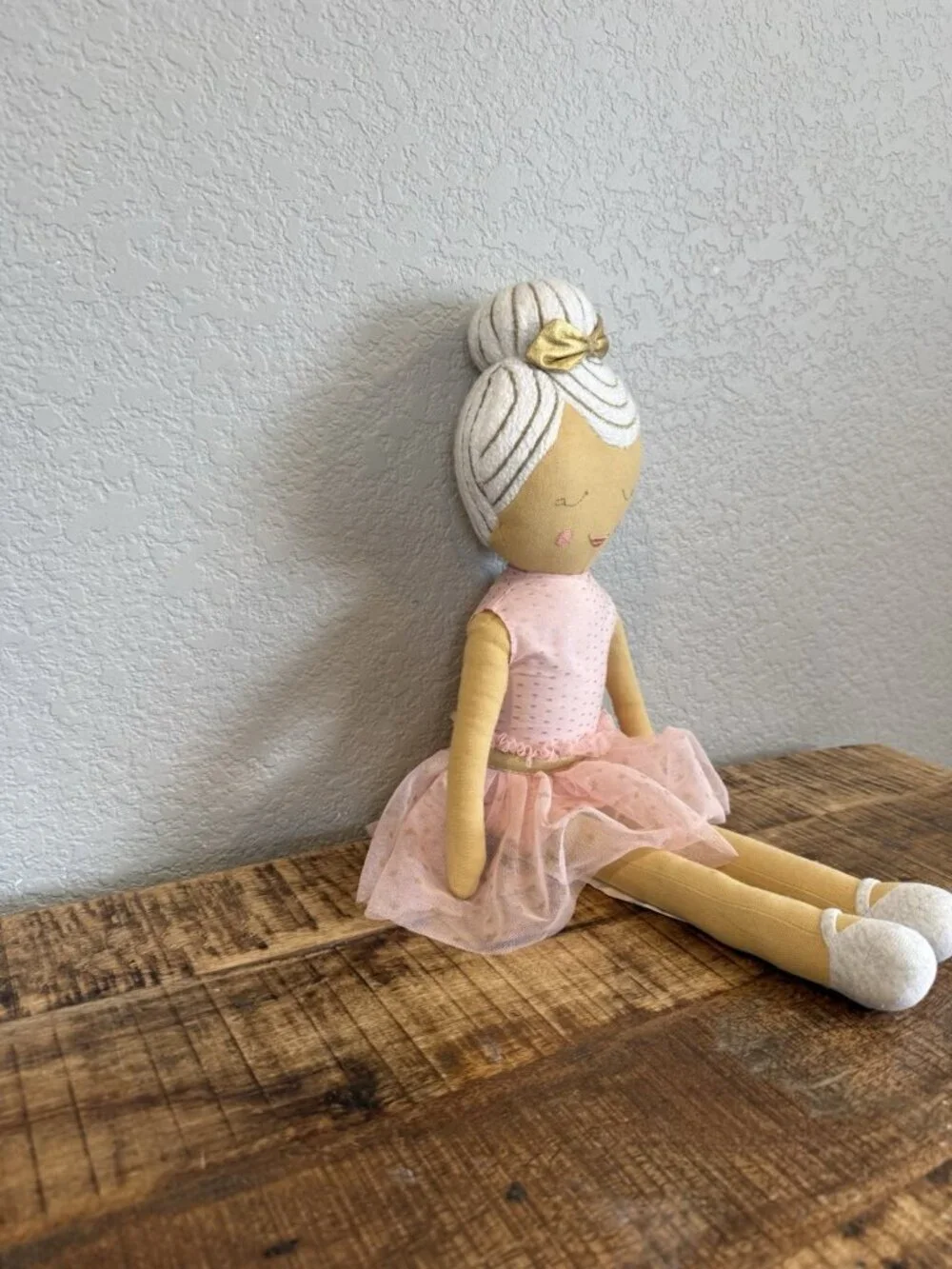 Pillowfort Ballerina OEKO - TEX Cloth Soft Plush Decorative Doll Pillow Pink